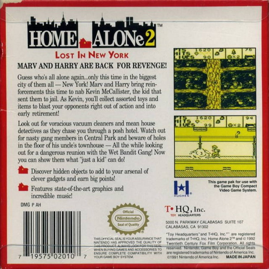 Home Alone 2: Lost In New York – Game Boy (GB)