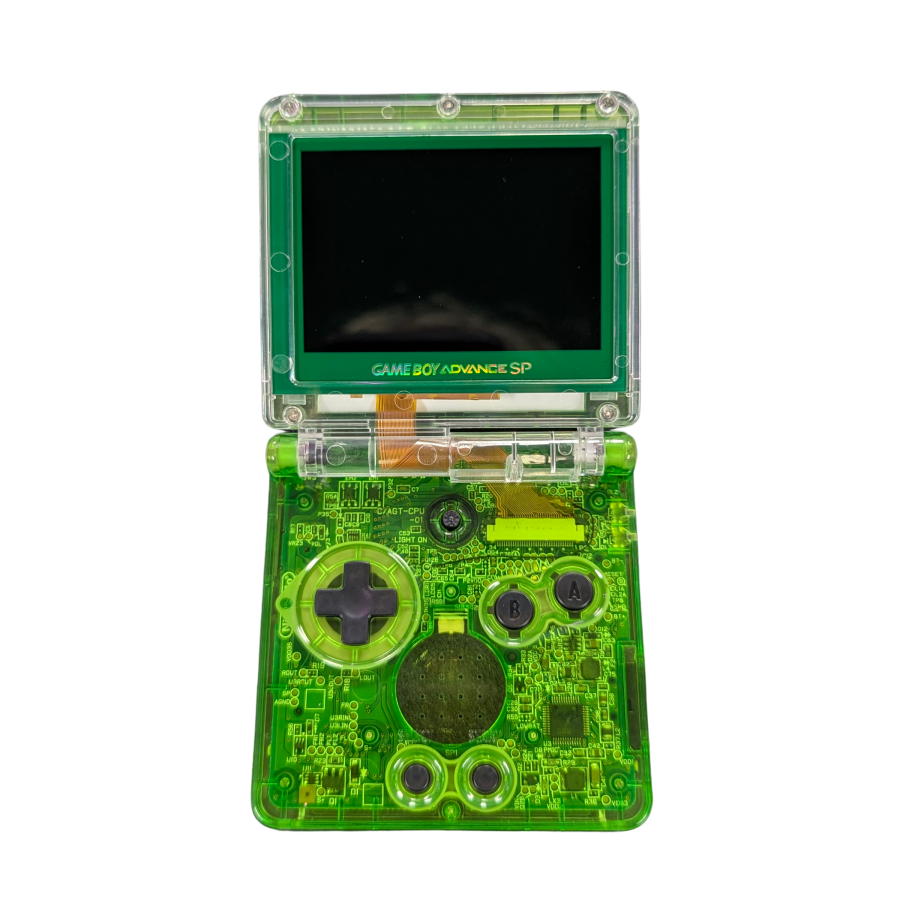Game Boy Advance SP (GBA SP) [Custom Green Shell & IPS Screen Mod] – Game Boy Advance SP (GBA SP)