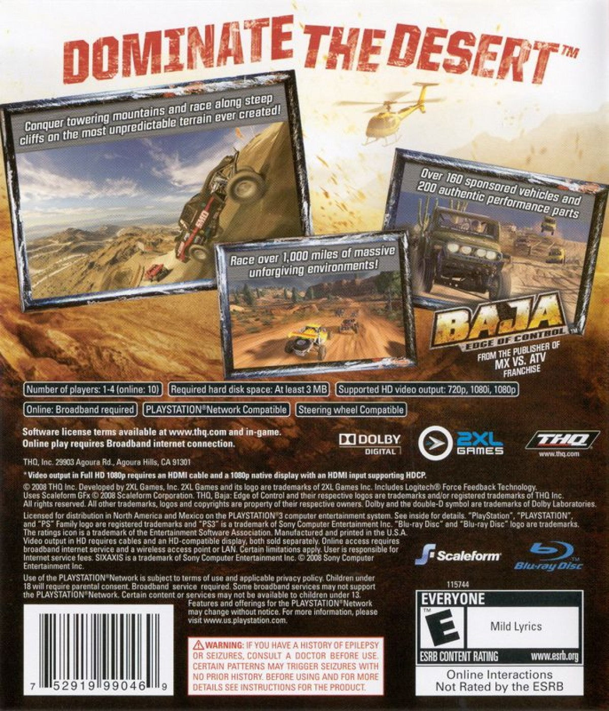 Baja: Edge of Control – PlayStation 3 (PS3)