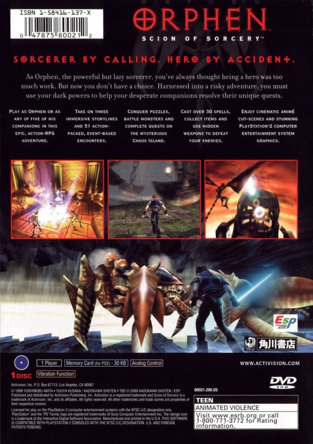 Orphen: Scion of Sorcery – PlayStation 2 (PS2)