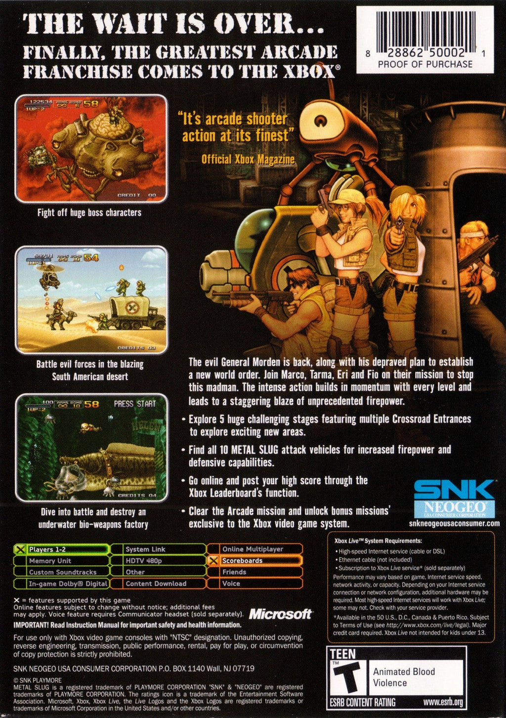 Metal Slug 3 – Xbox (XBOX)