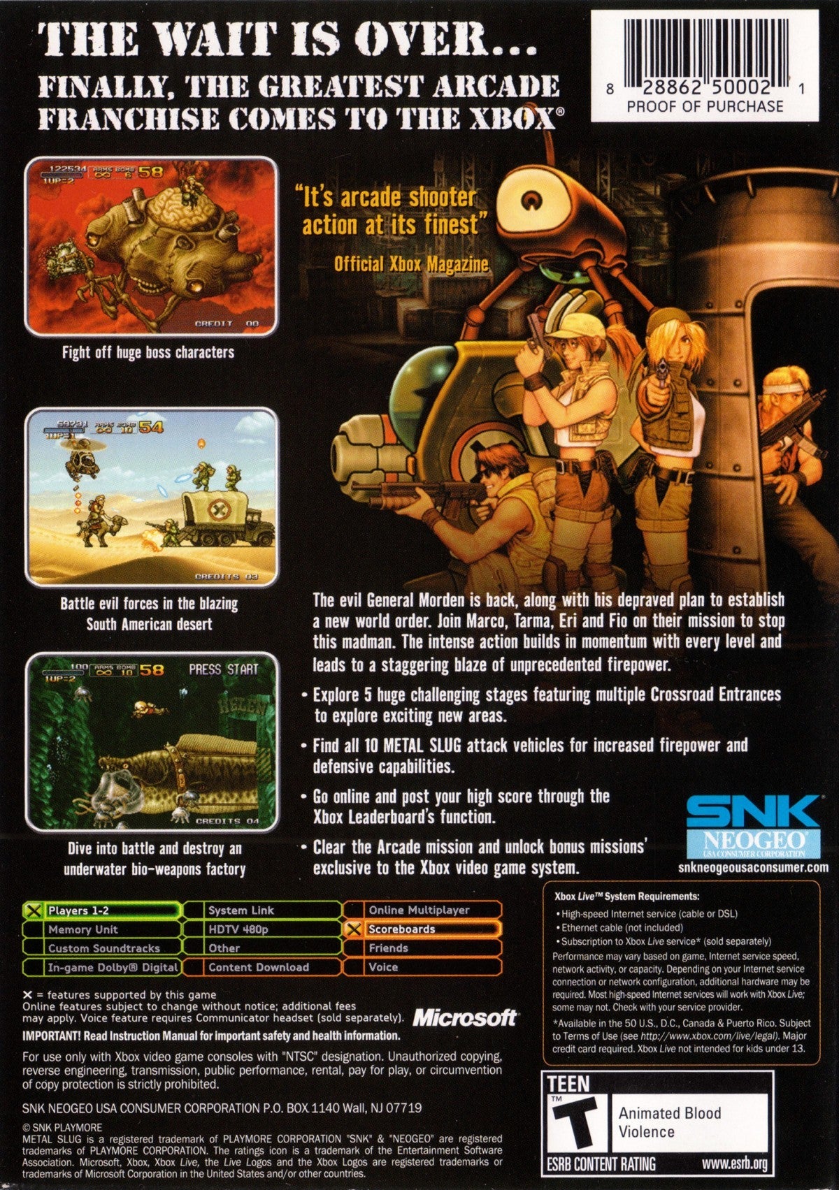 Metal Slug 3 – Xbox (XBOX)