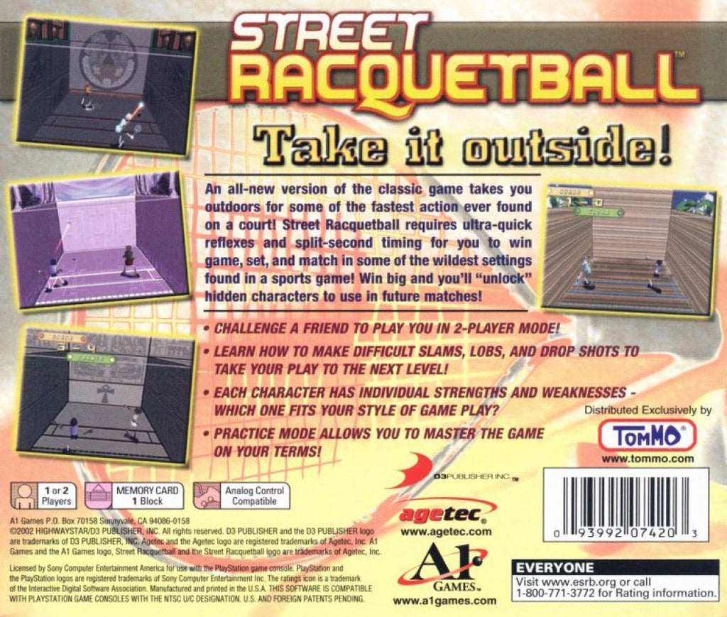 Street Racquetball – PlayStation 1 (PS1)
