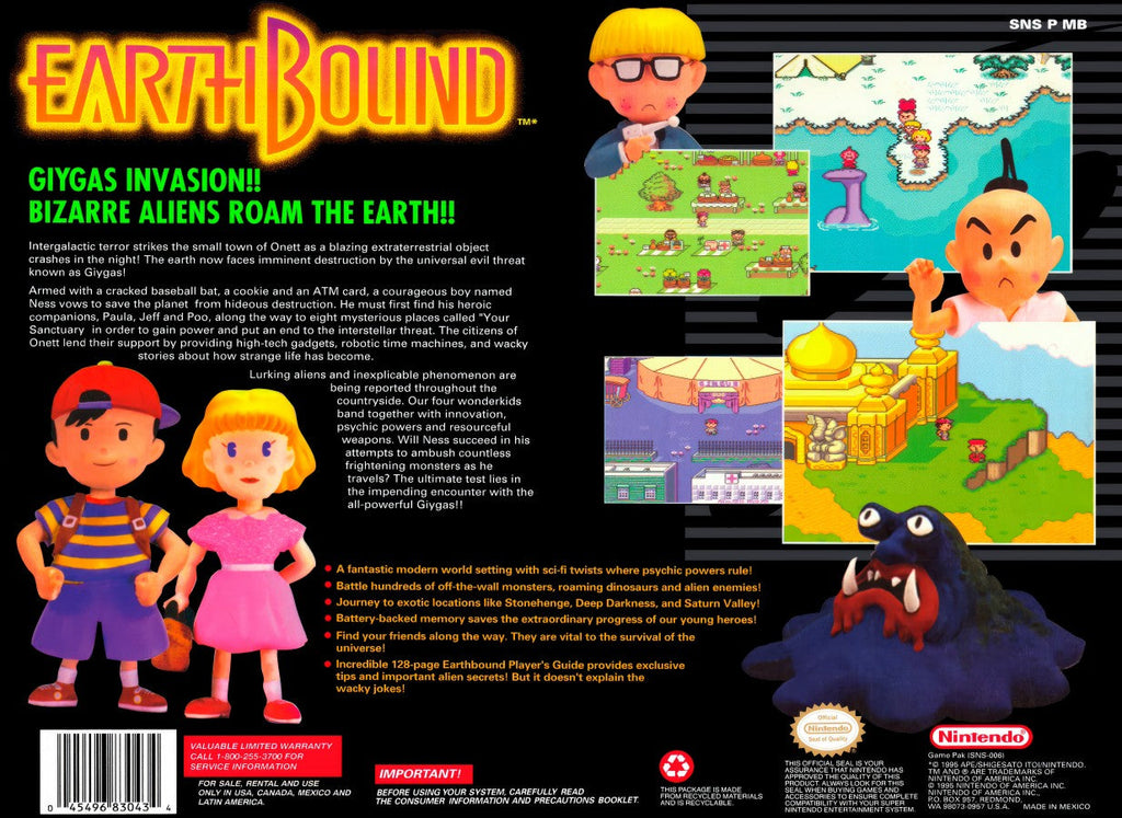 EarthBound – Super Nintendo Entertainment System (SNES)