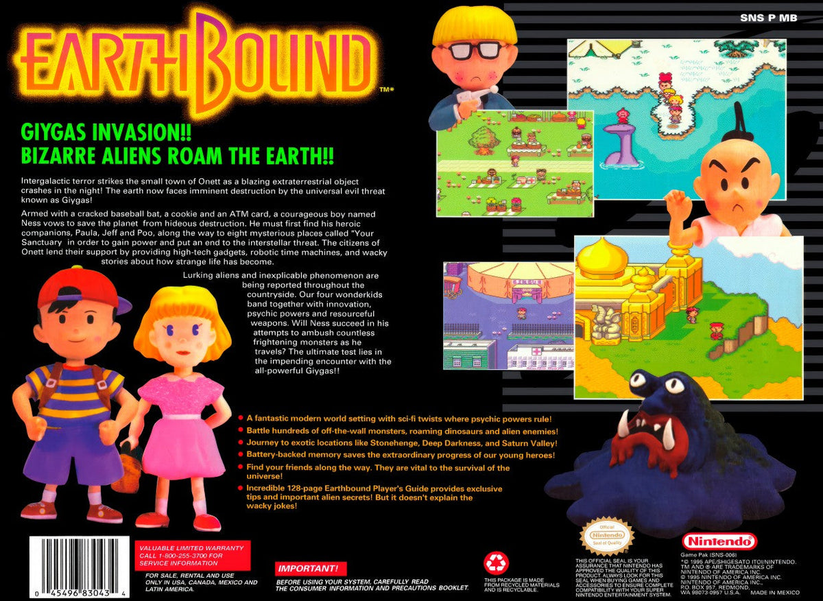 EarthBound – Super Nintendo Entertainment System (SNES)