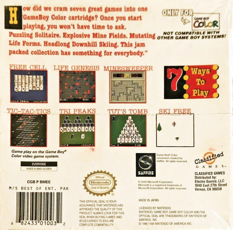 Microsoft: The Best of Entertainment Pack – Game Boy Color (GBC)