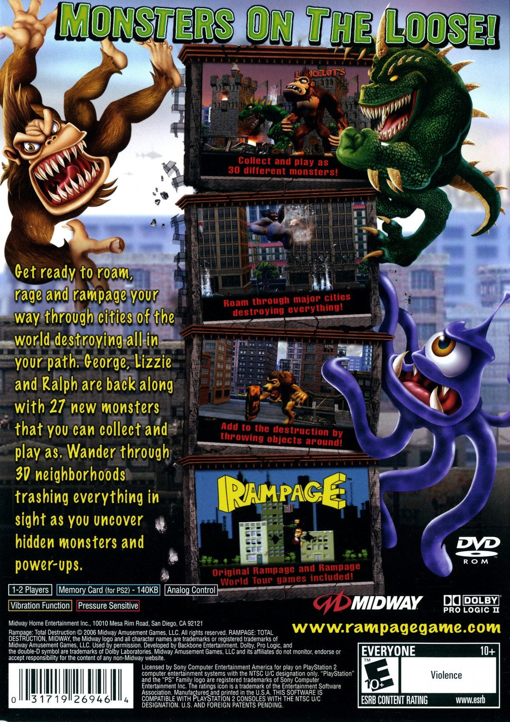 Rampage: Total Destruction – PlayStation 2 (PS2)