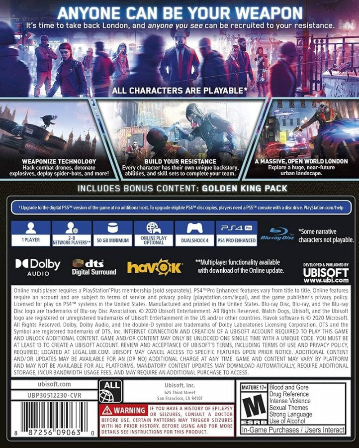 Watch Dogs: Legion – PlayStation 4 (PS4)