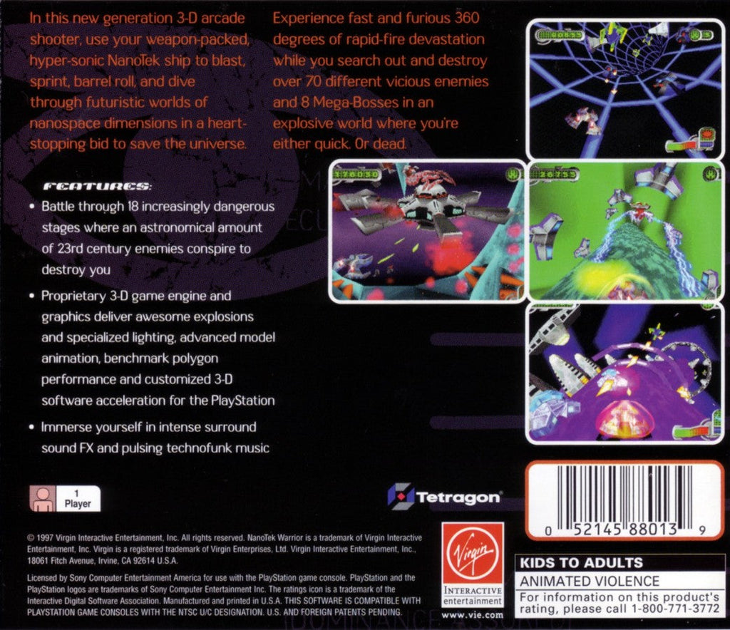 Nanotek Warrior – PlayStation 1 (PS1)