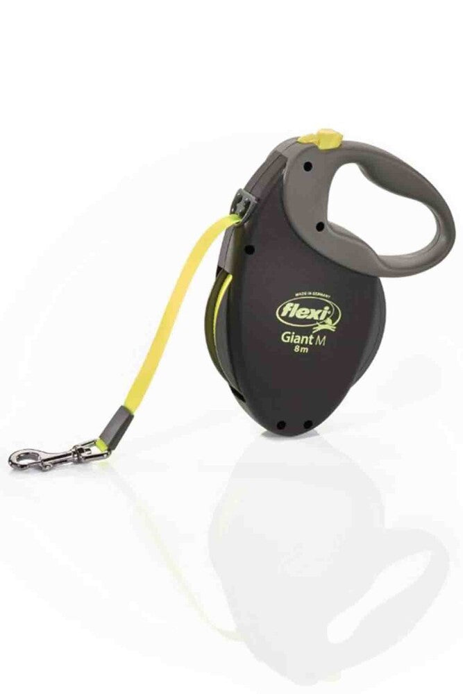 Flexi Neon Giant Retractable Tape Dog Leash Medium 8m