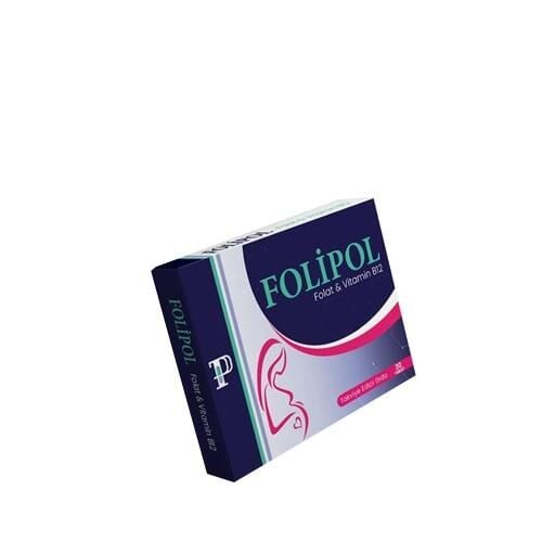Pharmapol Folipol B12 Vitamin B12 and Folate Supplement 30 Tablets