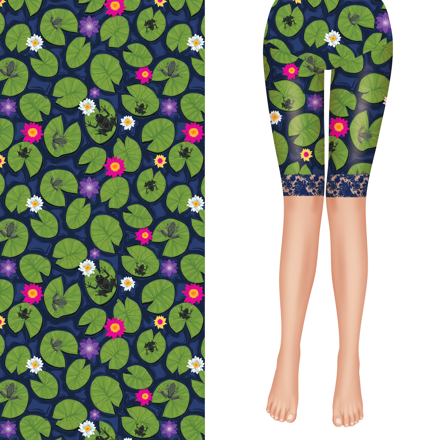 Pad is Hoppin Shorts with Blue Lace and Pockets