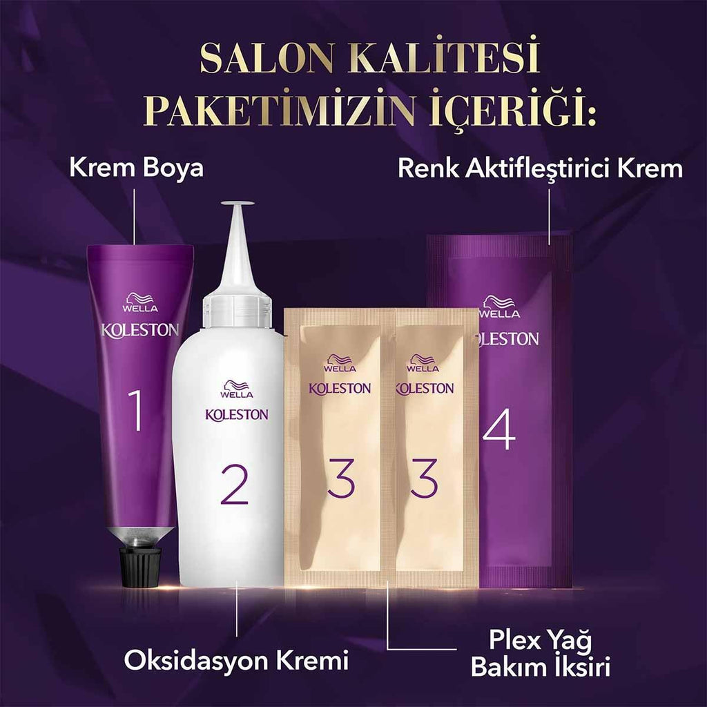 Wella Koleston Supreme 4/6 Kõzõl Viyole: Radiant Red Violet Hair Dye Kit - Long Lasting Color, Intense Shine & Deep Conditioning