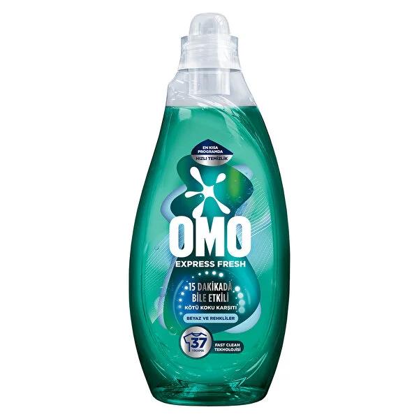 Omo Express Fresh: Liquid Laundry Detergent - Odor Neutralizing, Fast Clean for Whites & Colors, 37 Loads