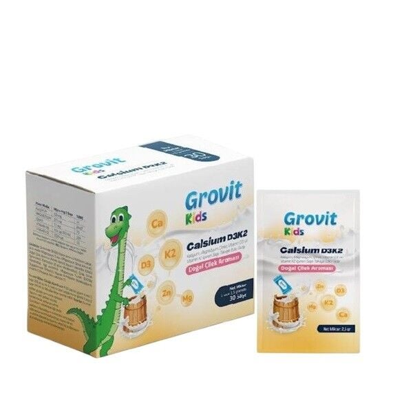 Grovit KIDS Calcium D3K2 Support Supplement 30 Sachets