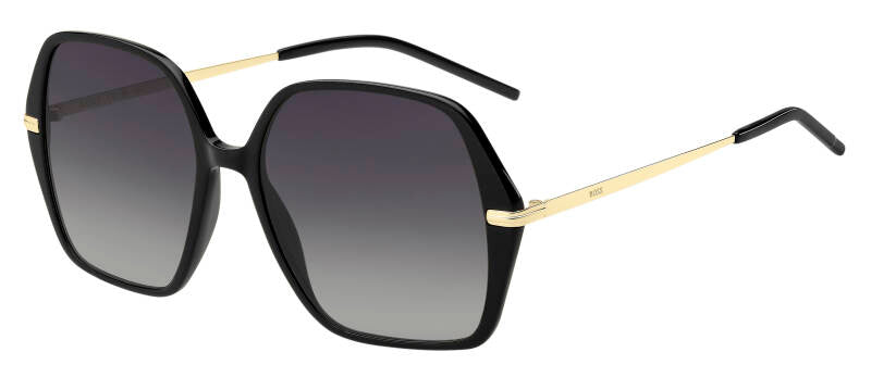 Hugo Boss 1660/S Women's Square Sunglasses - Black & Gold 57mm
