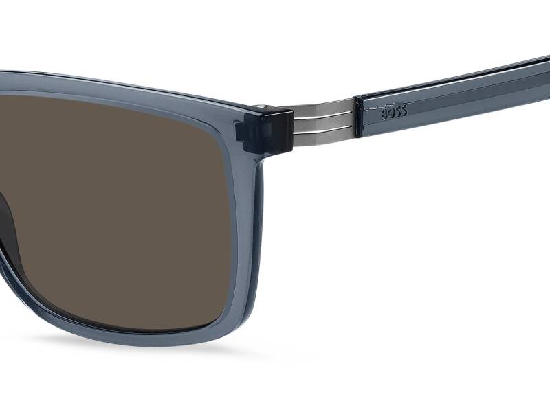Hugo Boss 1699/S Grey Rectangular Men's Sunglasses 56mm