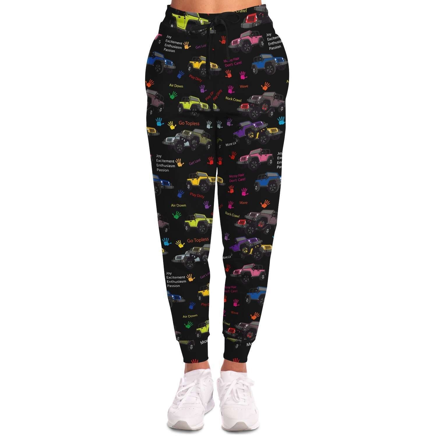 Jeeper Joggers 4x4 Vehicles Jeeper - Jeeper Wave - Jeeper Life - Jeeper Pants - Stacked Jeeper Print -