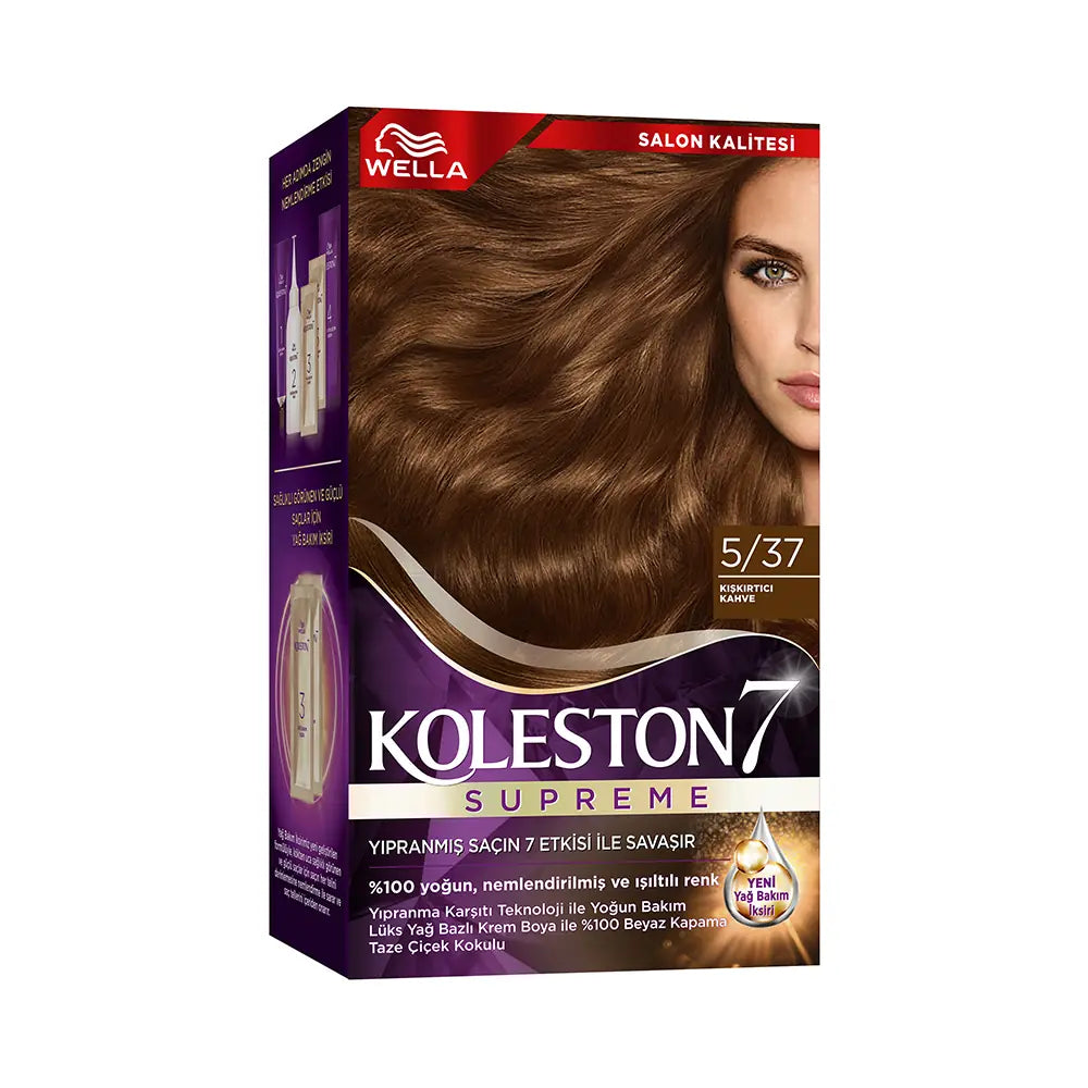Wella Koleston 5/37 Permanent Hair Color Kit Rich Brown
