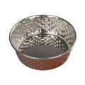 Oripet Diamond Pattern Gold Steel Pet Bowl for Food & Water 11cm