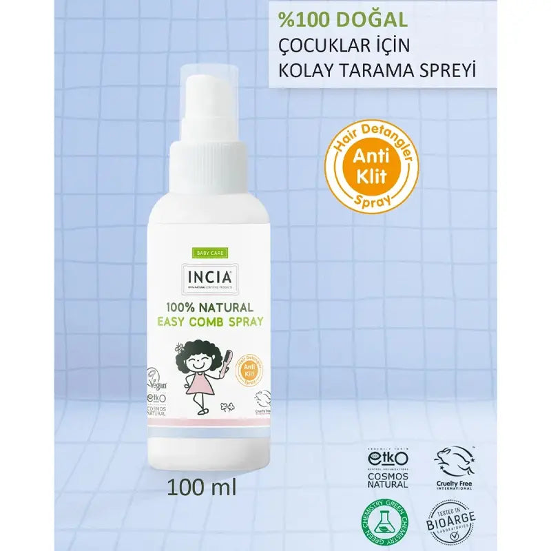 Incia Baby Care Natural Easy Comb Detangling Spray 100ml