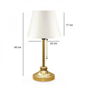 Homing Edel Gold Table Lamp with E27 Socket - Energy-Efficient LED Compatible Decorative Home Lighting