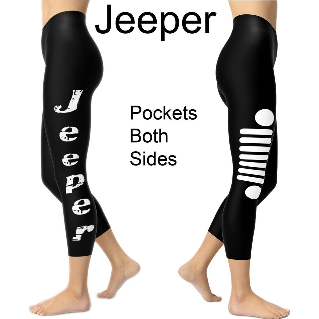 Jeeper Jeep Grill Black and White and Pockets 1