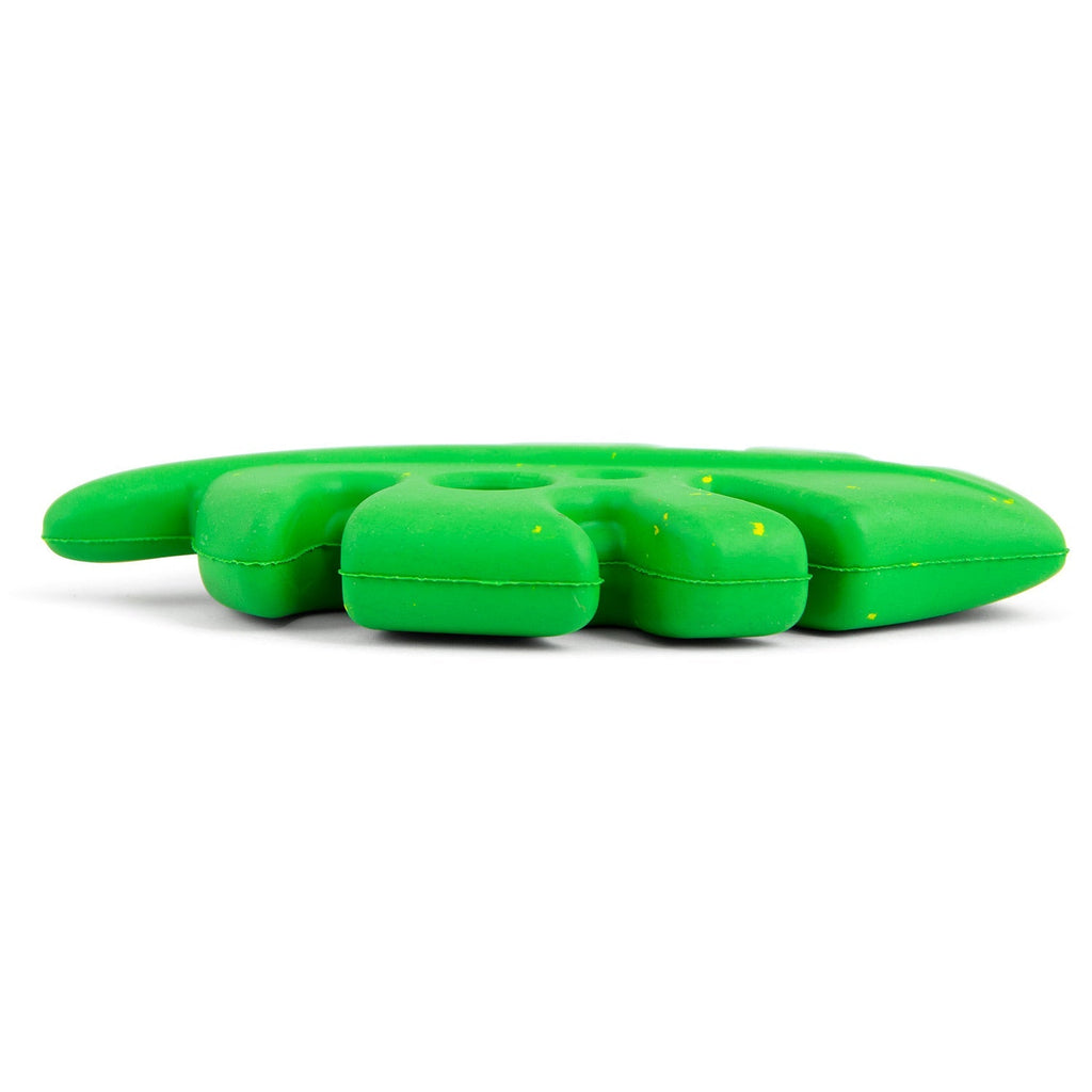 Jeffers Leaf Shaped Natural Rubber Dog Chew Toy with Dental Benefits and Vanilla Scent for Medium Chewers