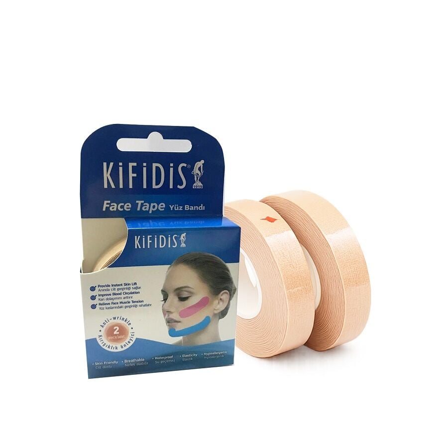 Kifidis Face Lifting Tape for Skin Tightening Beige 2-Pack 5m