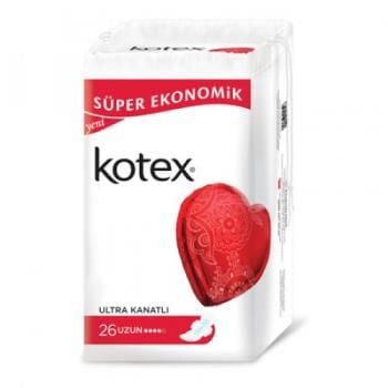 Kotex Ultra Winged Pads Soft Surface Super Economy 26 Count