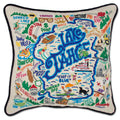Lake Tahoe Hand-Embroidered Pillow
