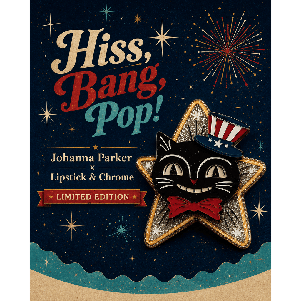 Hiss Bang Pop Brooch by Johanna Parker x Lipstick & Chrome