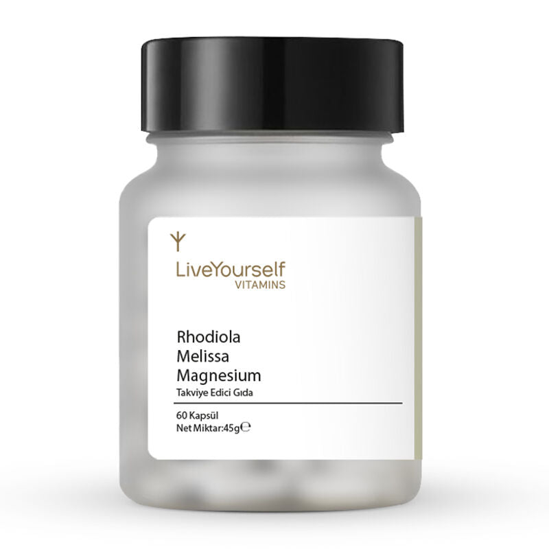 LiveYourself Rhodiola & Lemon Balm Dietary Supplement 60 Capsules