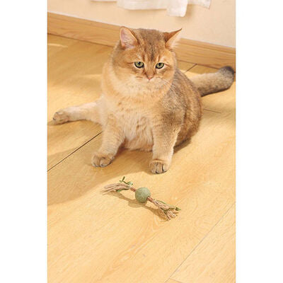 M-Pets Charmy Brancy Green Catnip & Matatabi Cat Toy 18 cm