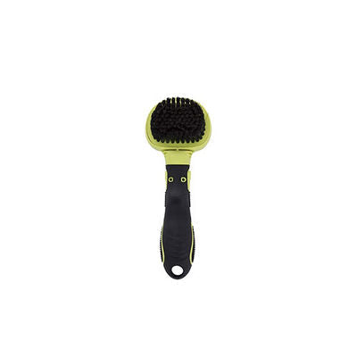 M-Pets Click & Groom Soft Bristle Pet Brush for Cats & Dogs Small