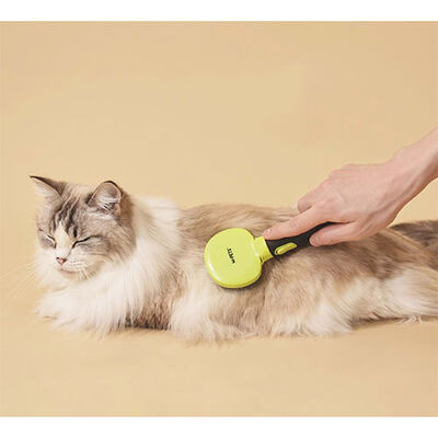 M-Pets Click & Groom Massage Brush for Cats and Dogs Small