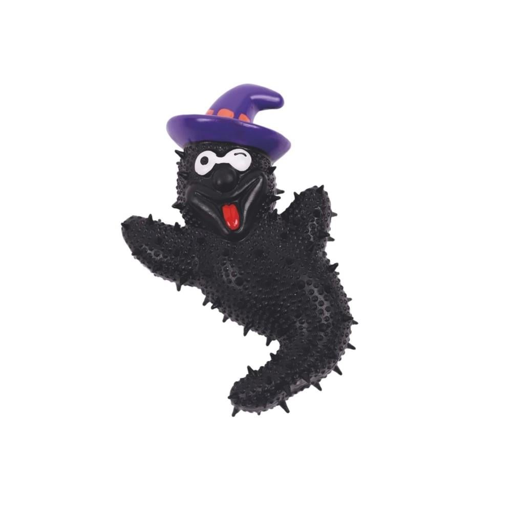 M-Pets Halloween Wizard Rubber Squeaky Dog Toy Black 15cm
