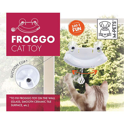 M-Pets Froggo Interactive Frog Cat Toy with Suction Cup 17cm
