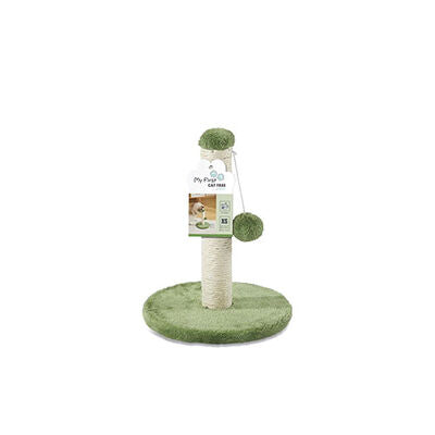 M-Pets My First Cat Scratching Post with Pom-Pom Green 24x24x30cm