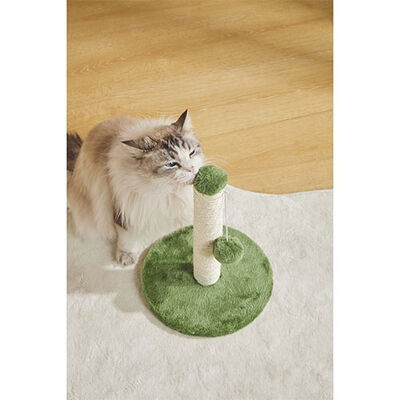 M-Pets My First Cat Scratching Post with Pom-Pom Green 24x24x30cm
