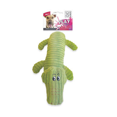 M-Pets Plush Crocodile Squeaky Dog Toy Green 32x17x9 cm