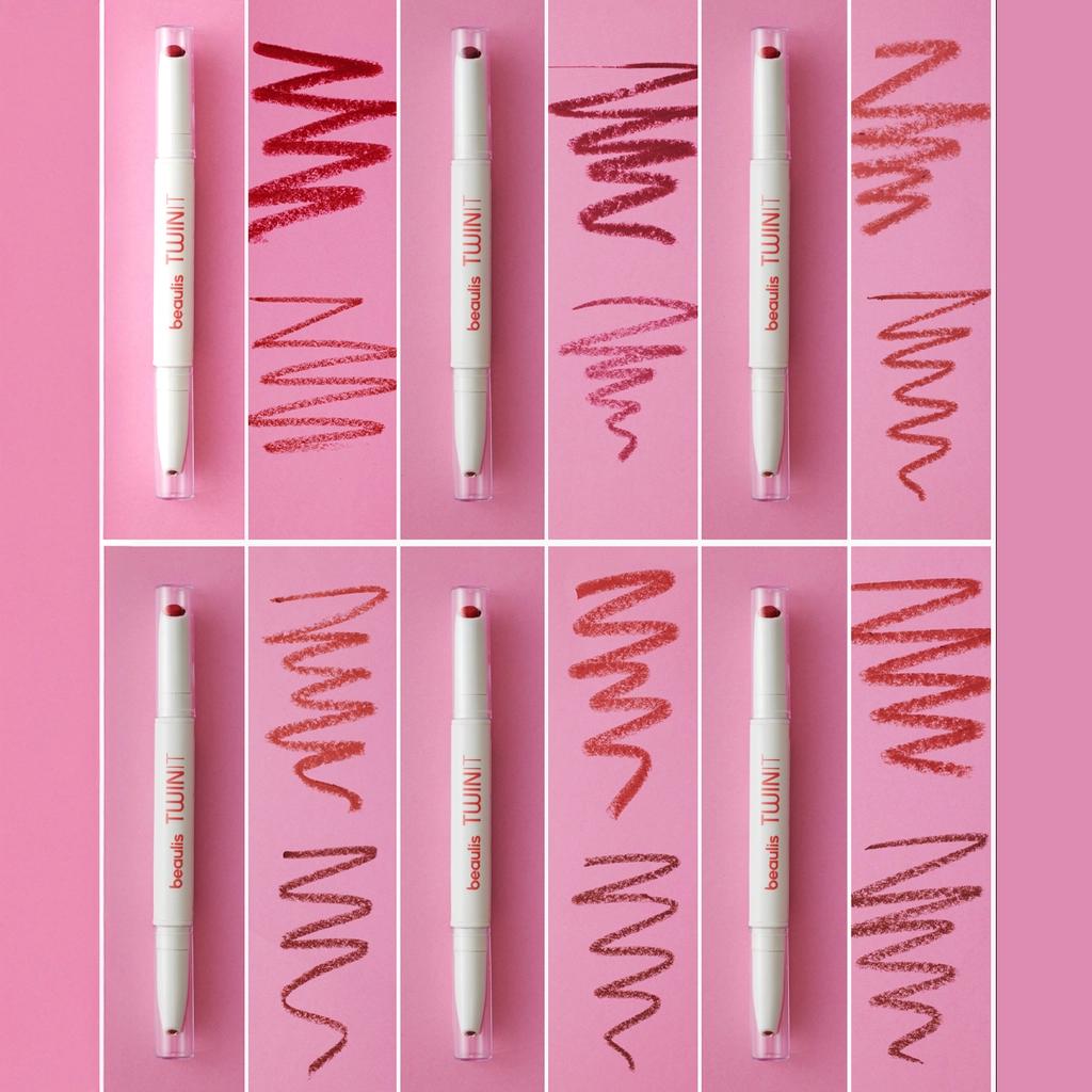 Beaulis Twin It Double-Sided Lipstick & Lip Liner 314 Scarlet