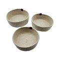 Luna Cucina Jute Storage Organizer Set - Natural Eco-Friendly Round Baskets for Home Decor and Organization