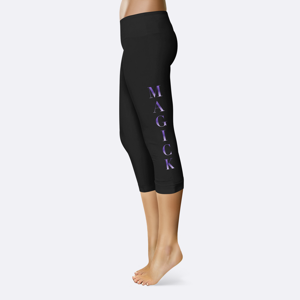 Wiccan Magick Leggings with Pockets Full or Capri Length