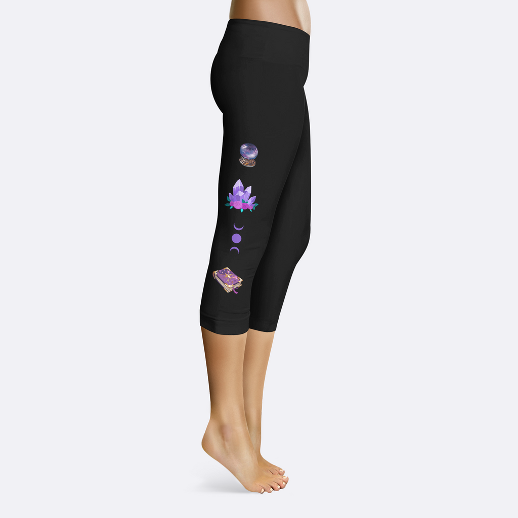 Wiccan Magick Leggings with Pockets Full or Capri Length