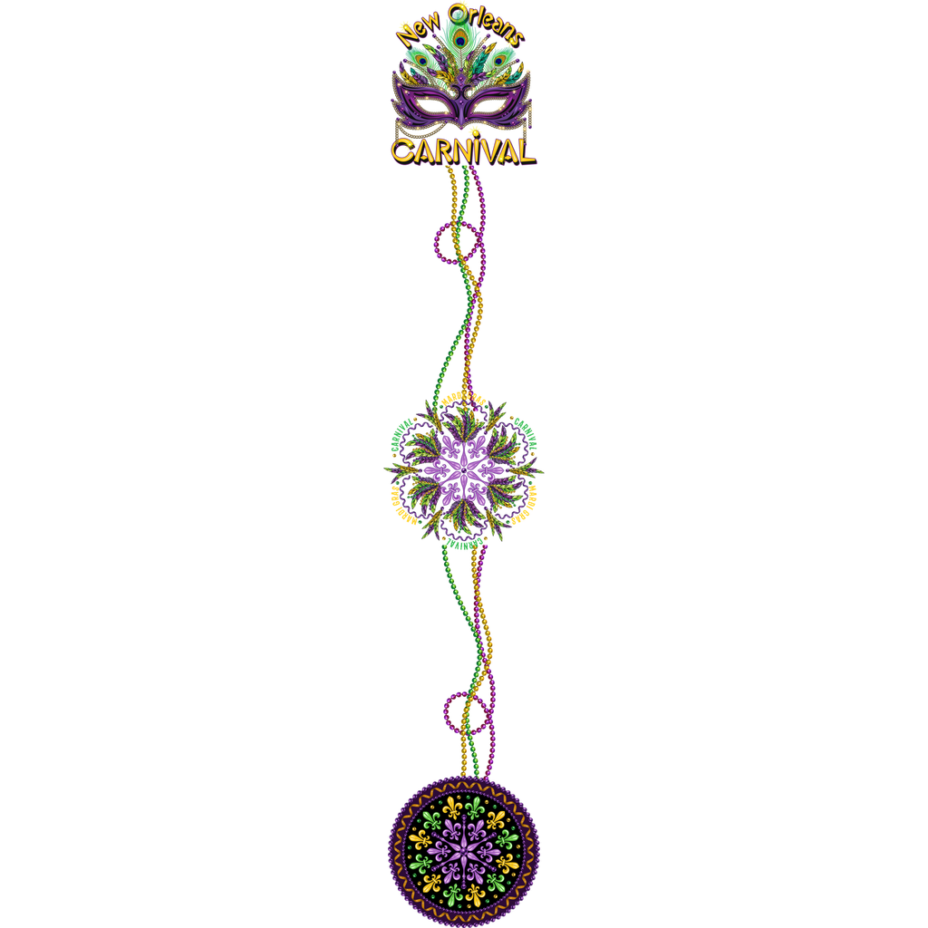 Carnivale  Mardi Gras Handmade Leggings with Pockets