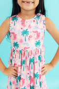 Pink Gator-ade Tank Twirl Dress