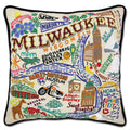 Milwaukee Hand-Embroidered Pillow