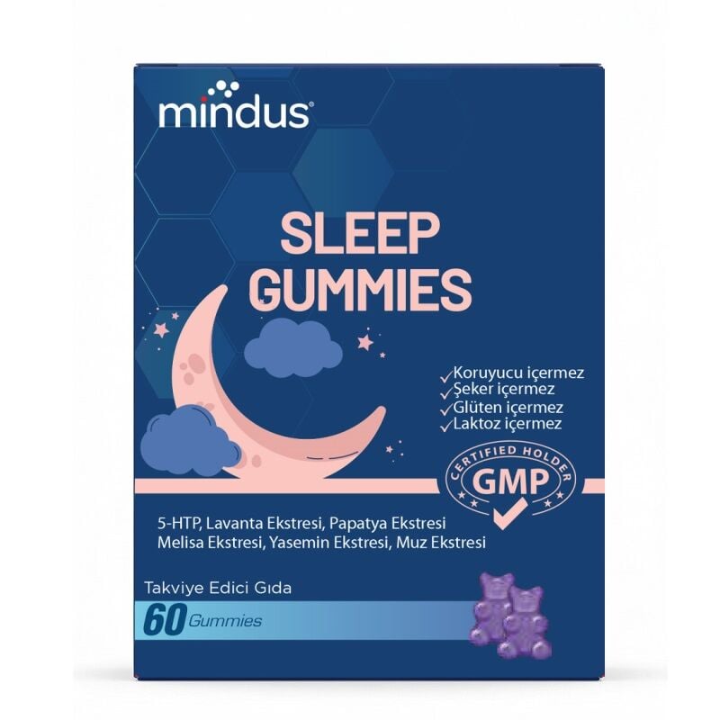 Mindus Sleep Support Gummies with Lavender & Chamomile 60 Count