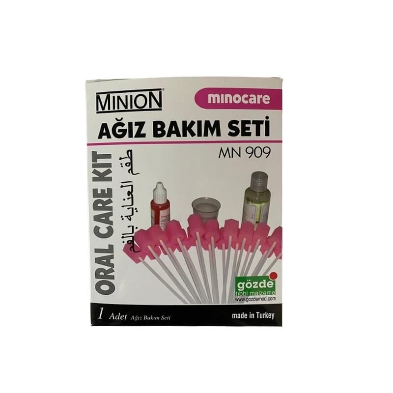 Minion Minocare Oral Care Set with Sponge Swabs and Gel 100ml